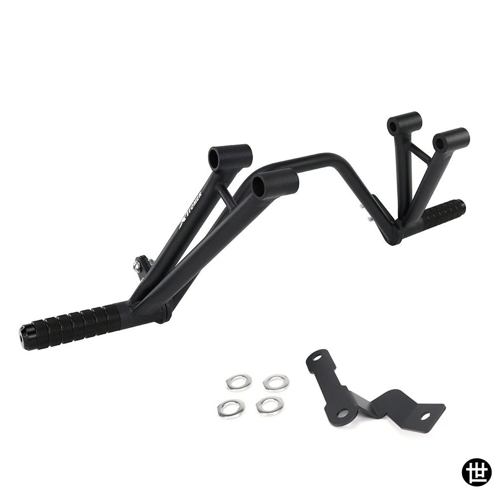 ヤマハ FZ-07 FZ07 MT-07 MT07 2014-2025 用 製フロントクラッシュバー エンジンガード スタントサブケージ パッセンジャーフットペグ_1