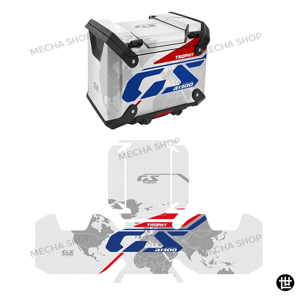 R1300GSアドベンチャー用アルミパニアケーストップボックスデカール