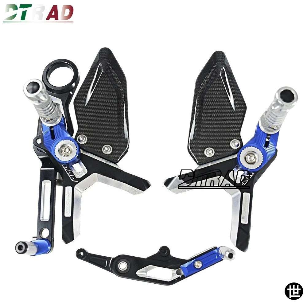 BMW S1000RR 2019-2025 S1000R M1000RR 2021+ 用バイク 調整式フットペグリアセット カーボンヒールガードアクセサリーの画像