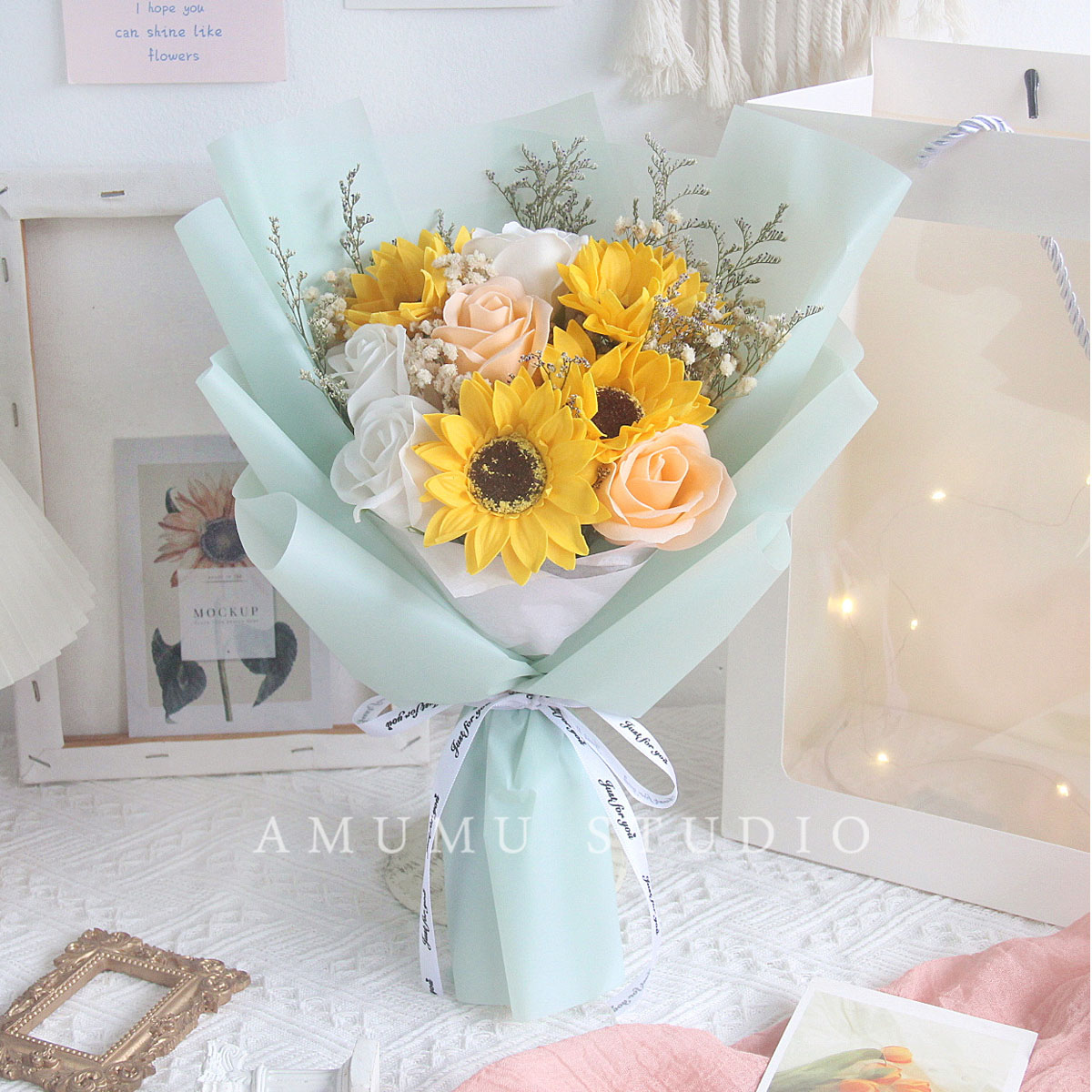 送料無料 向日葵 ドライフラワー 花束 かすみ草 ブリザーブドフラワー 手提げ袋付き 母の日 プレゼント 花 ブーケ 花材 バラ 花束 詰め合わせ 水やり不要 Fs8a Setasuta Shop 通販 Yahoo ショッピング