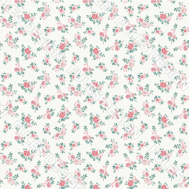 生地 布 スラブ 小花柄 レトロ バラ 薔薇柄 かわいい 女の子 商用利用 