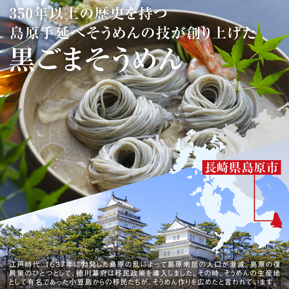 島原手延べ黒ごまそうめん