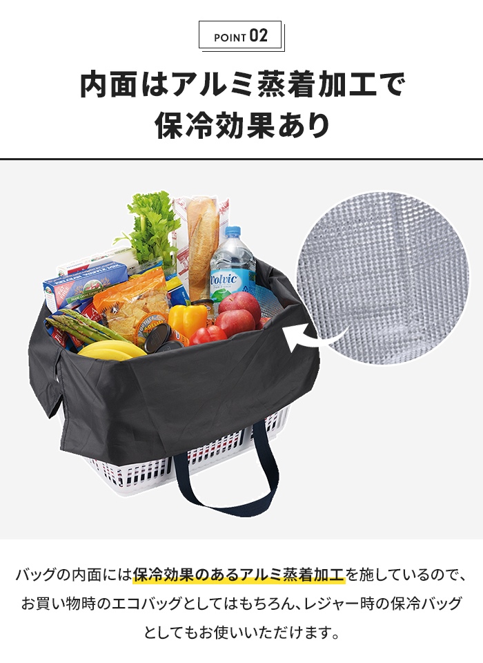 買い物バッグ 保冷 大容量 レジバッグ エコバ...の詳細画像3