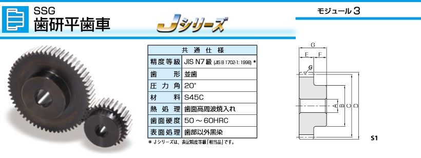 小原歯車工業 歯研平歯車 SSG4-55J40 1点