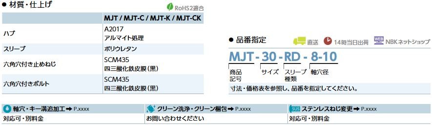 鍋屋バイテックカップリングMJT-CKジョータイプ