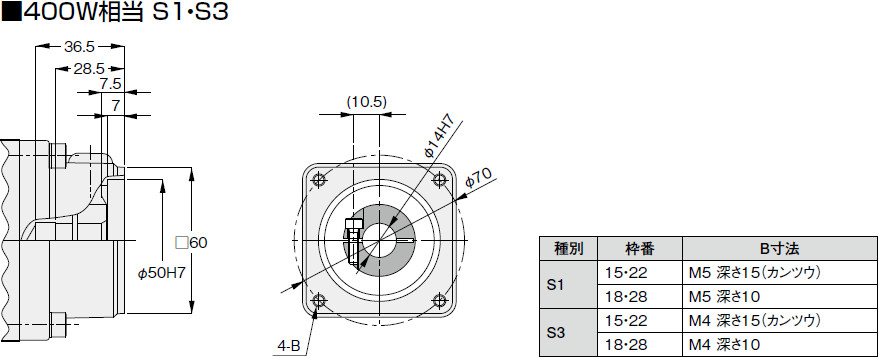 ニッセイ サーボモータ用減速機 AFCZ22S-30L400S3 直交軸 中空軸