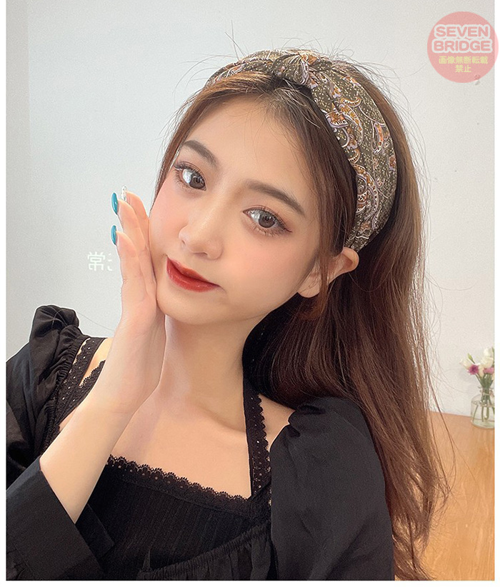 カチューシャ 幅広 ワイド ヘアバンド クロス バンダナ ターバン