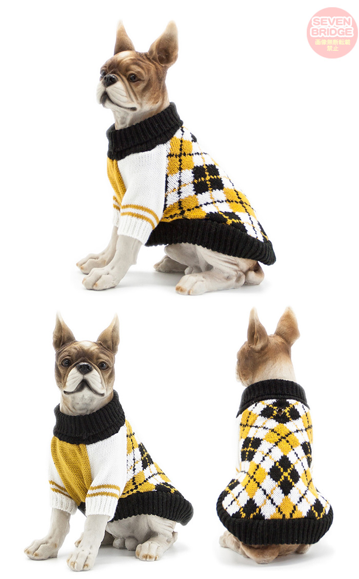 犬 猫 ニット 服 犬服 アーガイル柄 ウェア セーター ペット