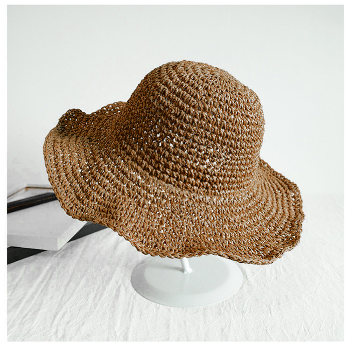 麦わら帽子 折りたたみ 夏 UVカット 帽子 つば広麦わら帽子 紫外線対策 ストローハット UVケア...