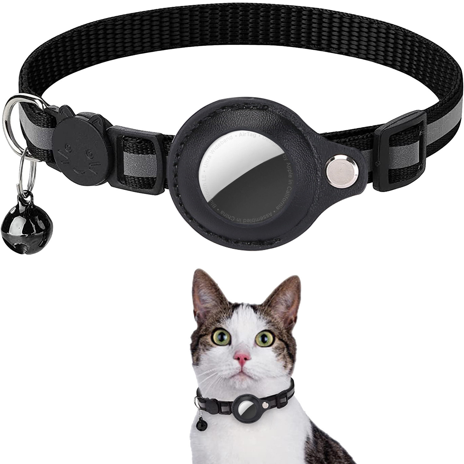 猫 ネコ 犬 首輪 Airtag 用 7色 安全 セーフティバックル カワイイ