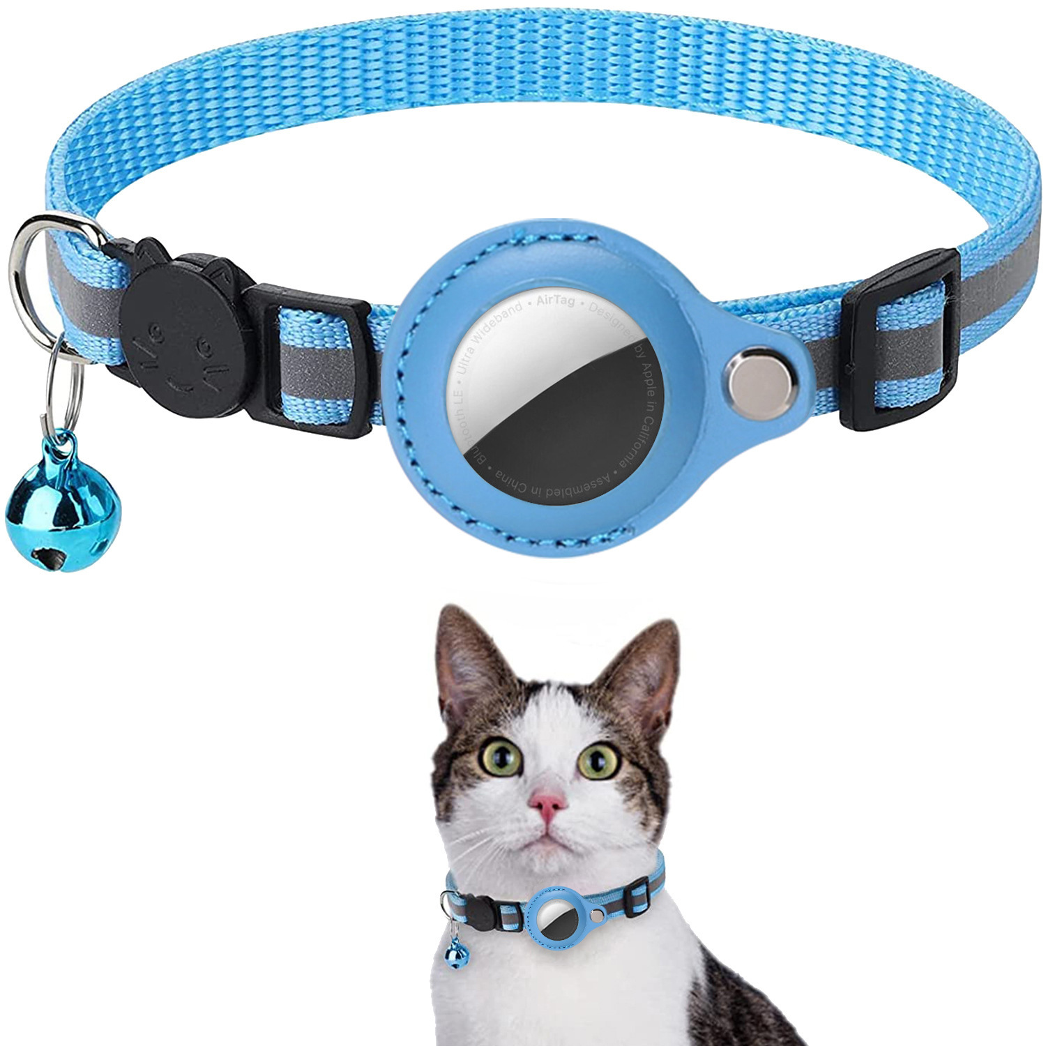 猫用ハーネス XSサイズ 赤いチェック柄 AirTag AirTag用の首輪 猫 ネコ 犬