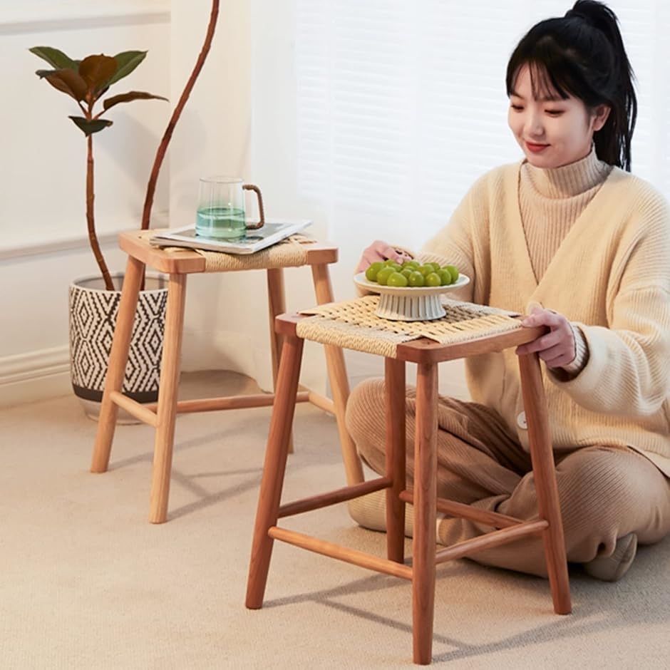 受注生産品 スタッキングスツール 2脚入り スリム脚 hinoki-2st-178s ひのき材 丸型 木製 北欧 椅子 チェア イス スタッキング  丸椅子 丸型 円形 シンプル おしゃれ かわいい ヒノキ 檜木 国産 和風 2s-1k-121 お盆 法事 | インテリアトレジャーランド