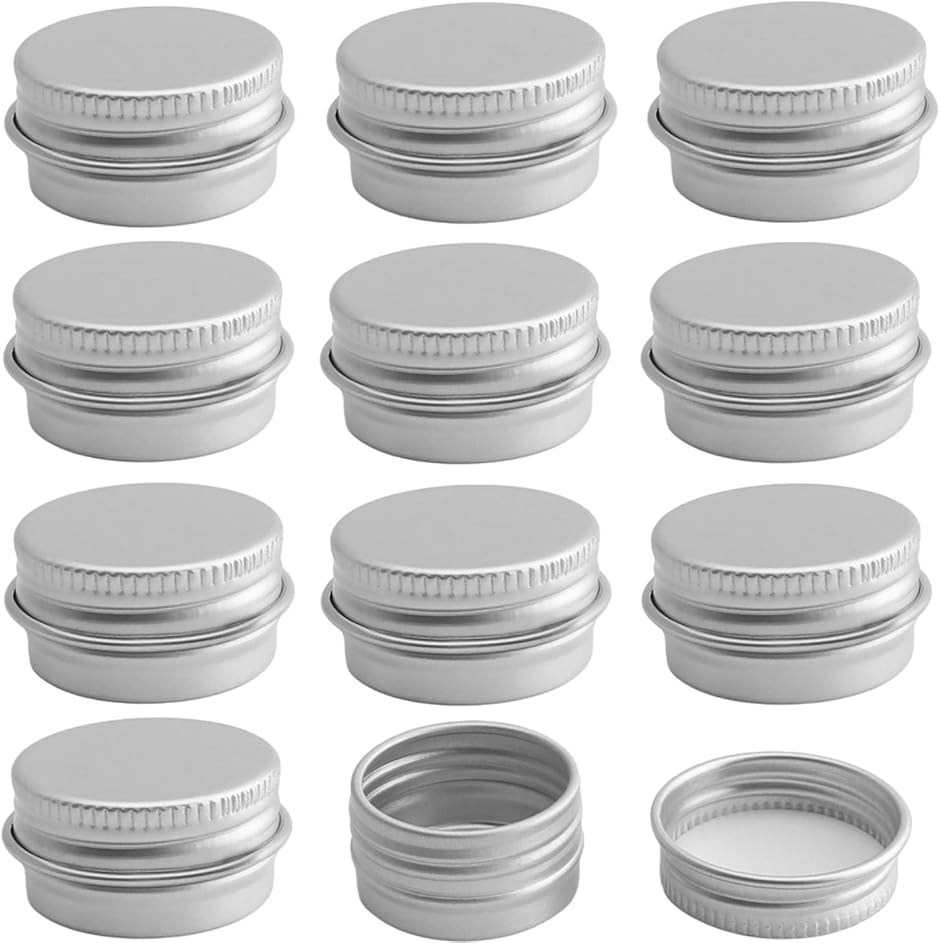 アルミ缶 クリームケース 詰め替え容器 小分け容器 12個セット(クリーム,  15ml) | ブランド登録なし