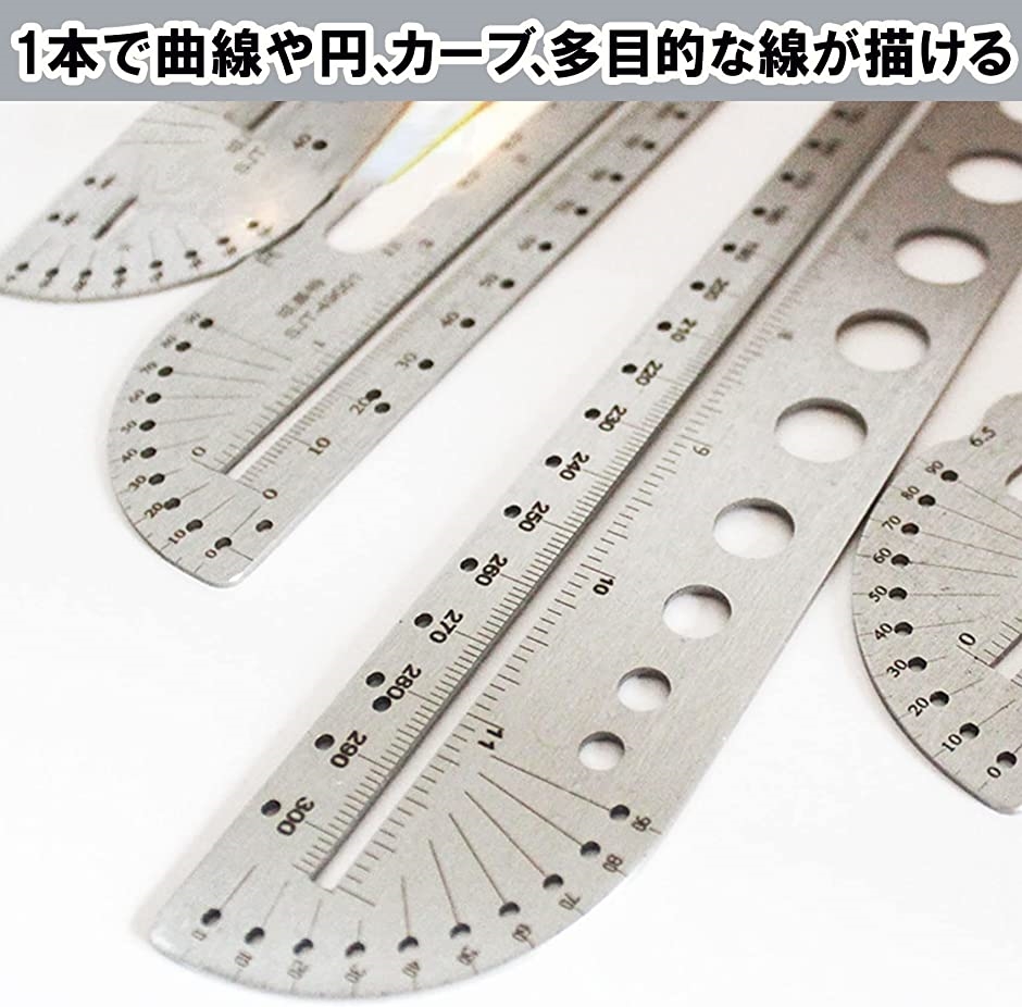 人気No.1/本体 定規 円定規 透明 テンプレート 円 まる 製図 用具 耐久性 正確 18cm S