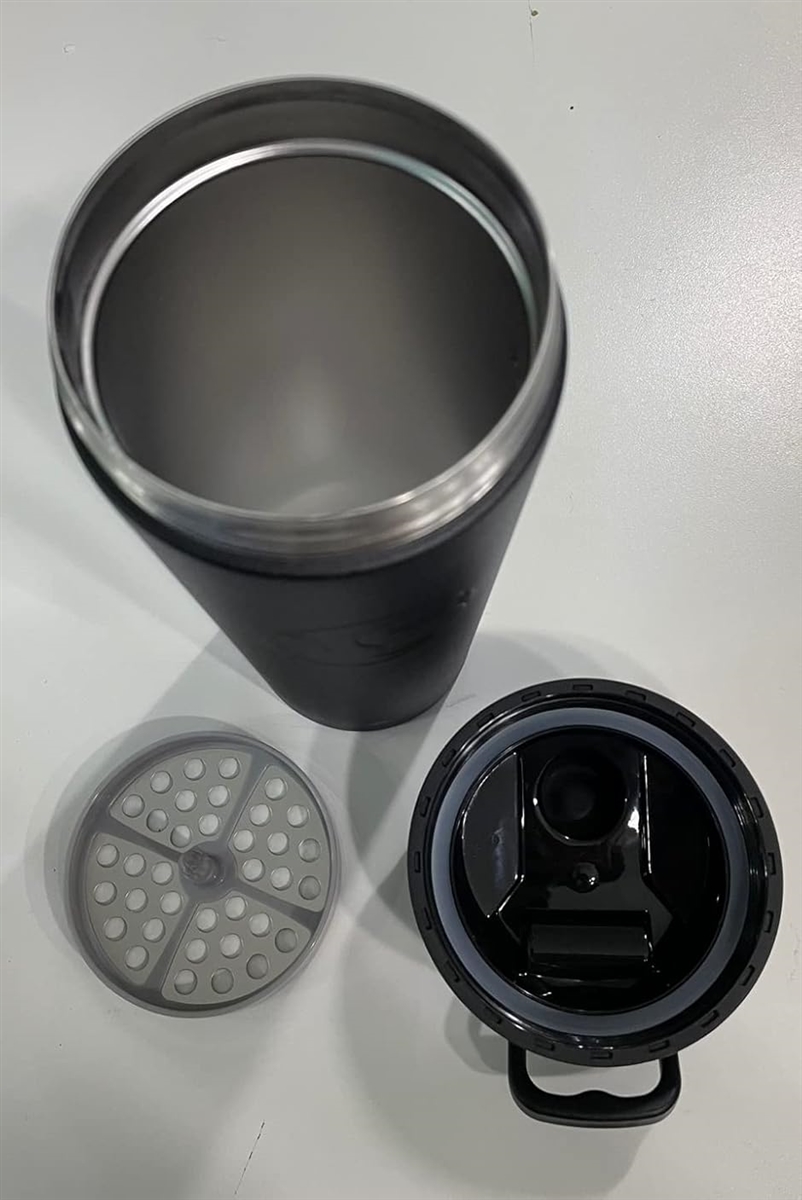 Metal Shake 900ml メタルシェイク 水筒 プロテインシェイカー タンブラー 24時間保冷( ブラックスチール) | ブランド登録なし | 01