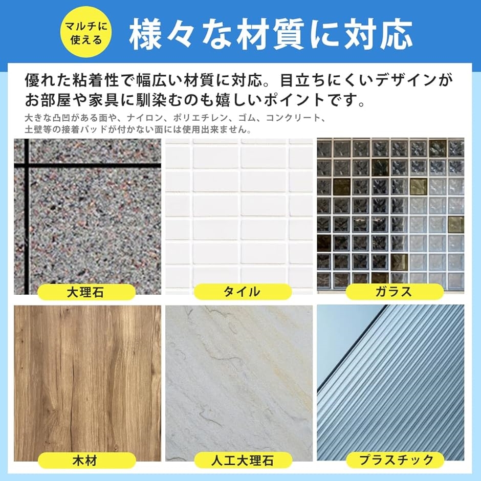 転倒防止 ストッパー 地震対策 家具 タンス 棚などの固定金具 耐震 防災グッズ 倒れ ズレ防止 シール固定タイプ 8個セット | ブランド登録なし | 03