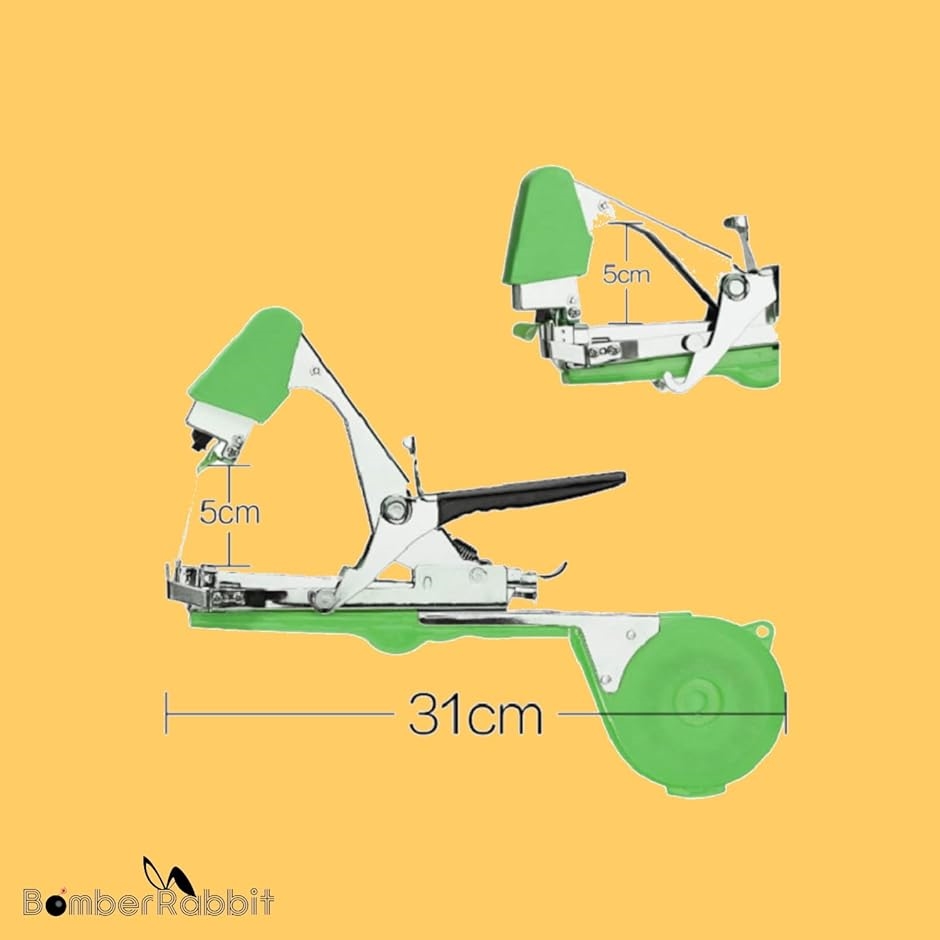 誘引 テープナー 園芸用 結束機 トマト キュウリ 日本語説明書付 ステープル 10000本付 20本付 結束器 軽量 MDM( グリーン)｜sevenleaf｜07