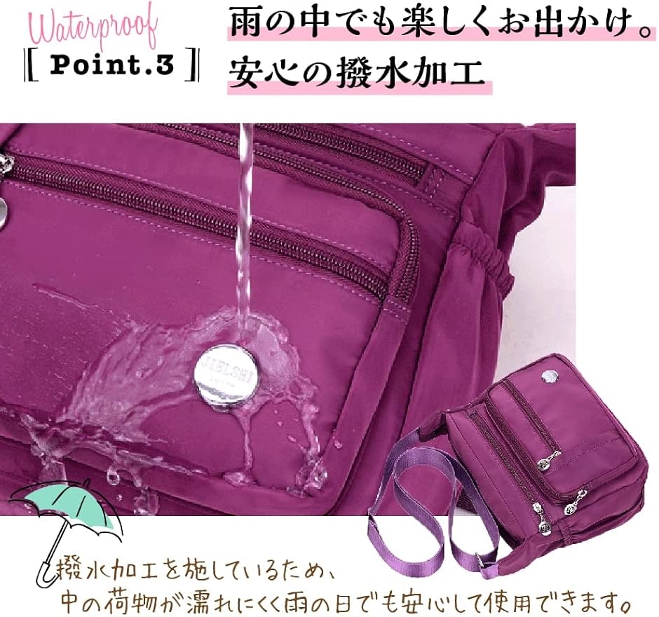 ショルダーバッグ レディース 軽い 小さめ ミニショルダーバッグ ショルダーポーチ 斜めがけ(ネイビー) | ブランド登録なし | 03