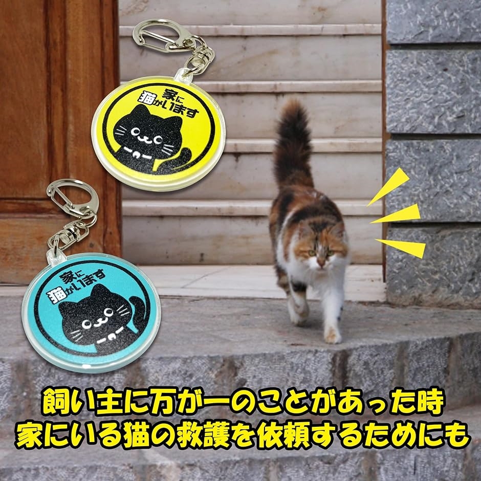 家に猫がいます キーホルダー アクリル ネコ 可愛い 3個セット 日本製