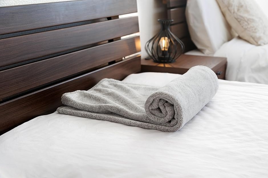 おやすみタオル 1枚 タオルで寝る人のタオル タオル枕 睡眠 バスタオル 枕用 抗菌 高さ調整( グレー, ワンサイズ)