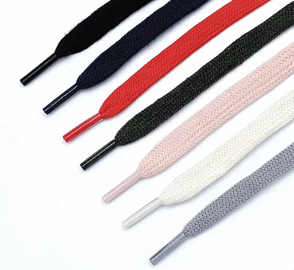 シューレース SHOELACES 純綿靴紐 長さ8MM幅 平紐 無地 靴ひも おしゃれ スニーカー(オフホワイト (2),  120) | ブランド登録なし | 01