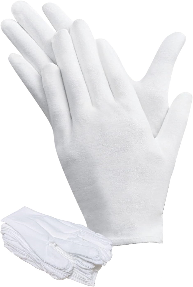 美容皮膚科の看護師監修 綿手袋 より優しい 手荒れ 保湿手袋 白手袋 4組8枚入り MDM( M)