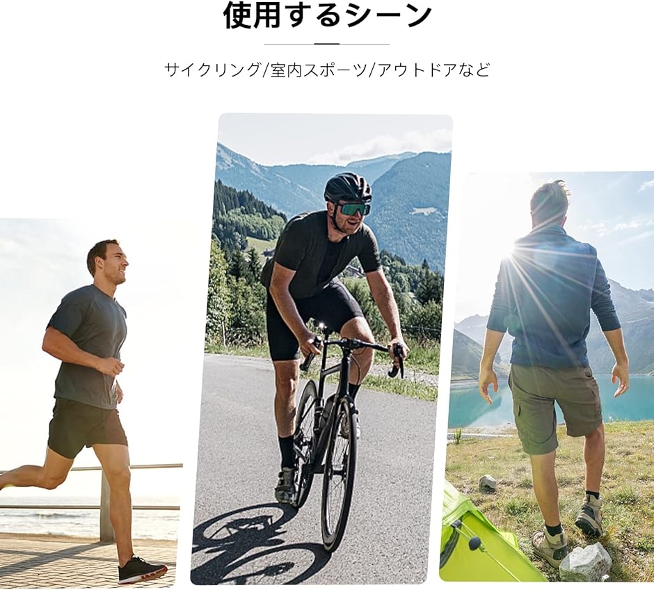 サイクルパンツ メンズ レーサーパンツ サイクリング ロードバイク インナーパンツ 自転車パンツ サイクルウエア( ブラック, L)