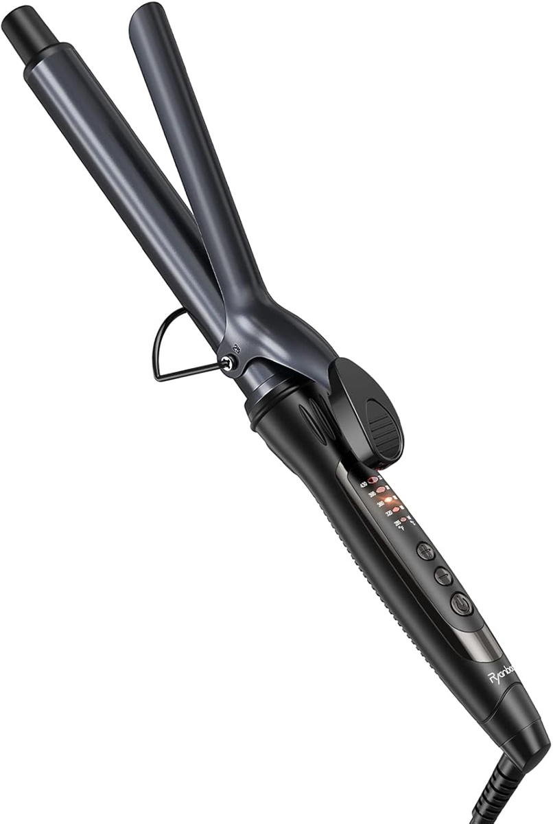 ヘアアイロン カールアイロン コテ カーリングアイロン 5段階温度調整 プロ仕様 MAX220℃ 海外対応 MDM(ブラック,  25mm) | ブランド登録なし