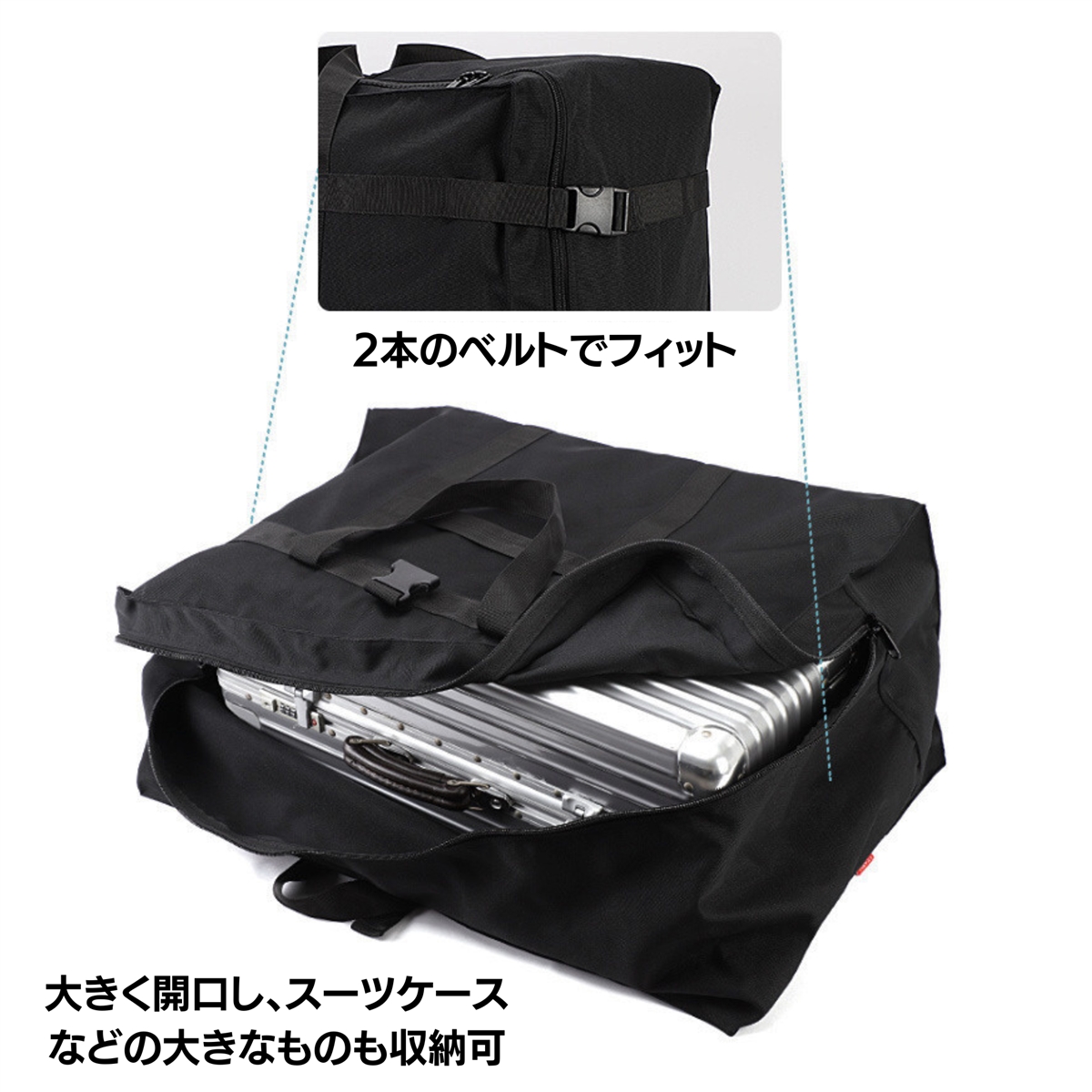 TeamOneDay ボストンバッグ ナイロン ブラック 折りたたみ