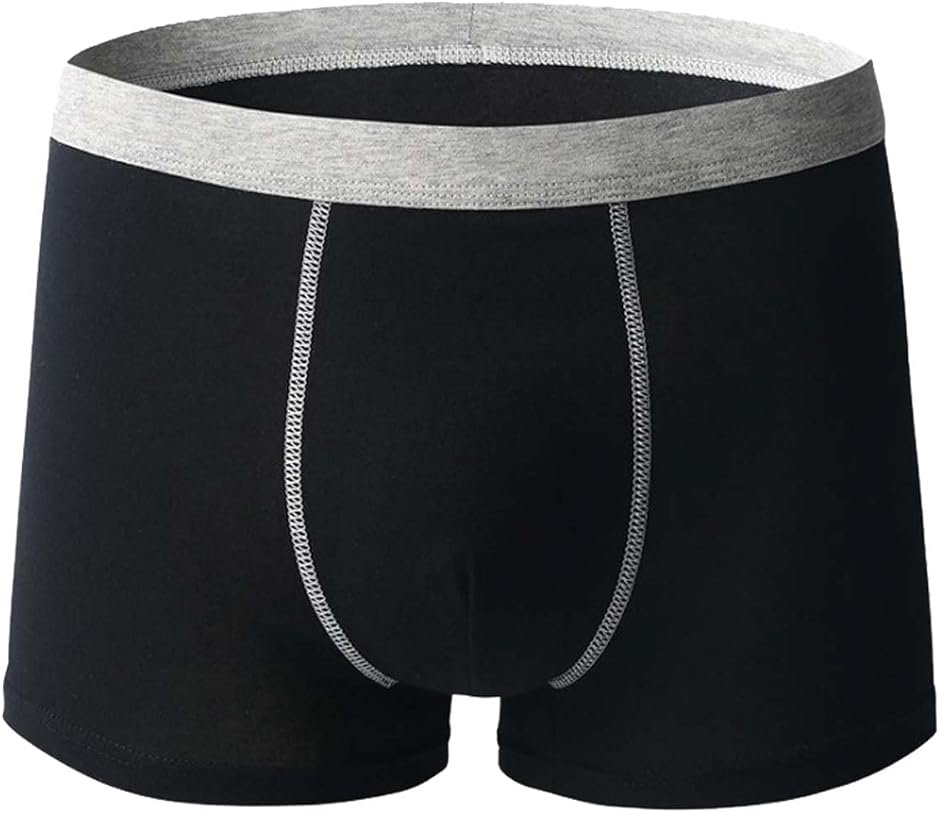 ボクサーパンツ メンズ 下着 紳士 ブラック 切替 3枚( ブラック(切替)3枚セット,  LL) | ブランド登録なし | 02