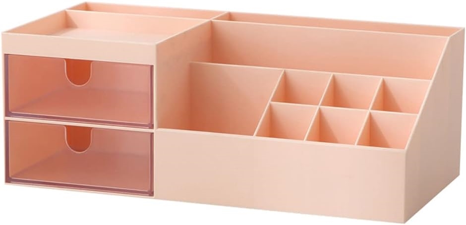 デスクオーガナイザー 小物入れ 多機能 ペン立て 収納ボックス 整理整頓 文房具( ピンク)