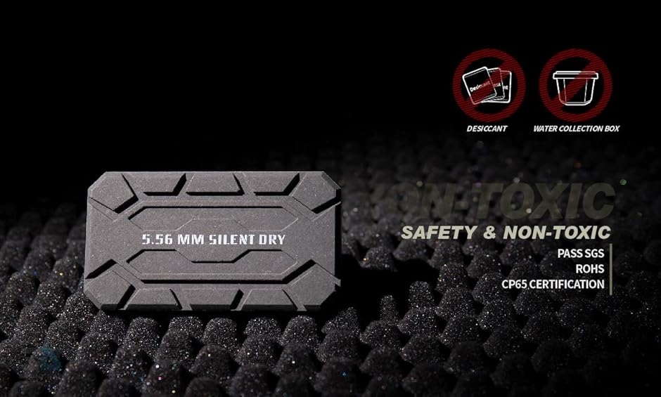 SILENTDRY PIONEER 半永久強力除湿石 繰り返し使える 除湿剤 乾燥剤 エコ パイオニア コンパクト( ブラック) | ブランド登録なし | 05