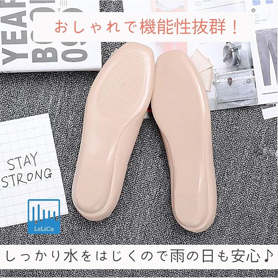 レリカ レインシューズ パンプス ローファー リボン 防水 レディース 24.5〜25.0cm(ネイビー,  24.5〜25.0 cm) | ブランド登録なし | 04