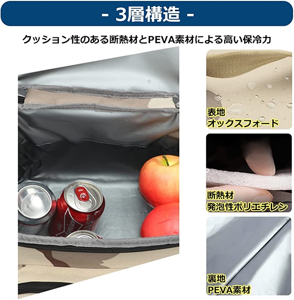 クーラーボックス 保冷バッグ 15L 小型 軽量 ソフトクーラー 手持ち 肩掛け 保温保冷バック 肩掛けベルト付き(グレーデジカモ)  :2B4ISIUFWD:セブンリーフ - 通販 - Yahoo!ショッピング