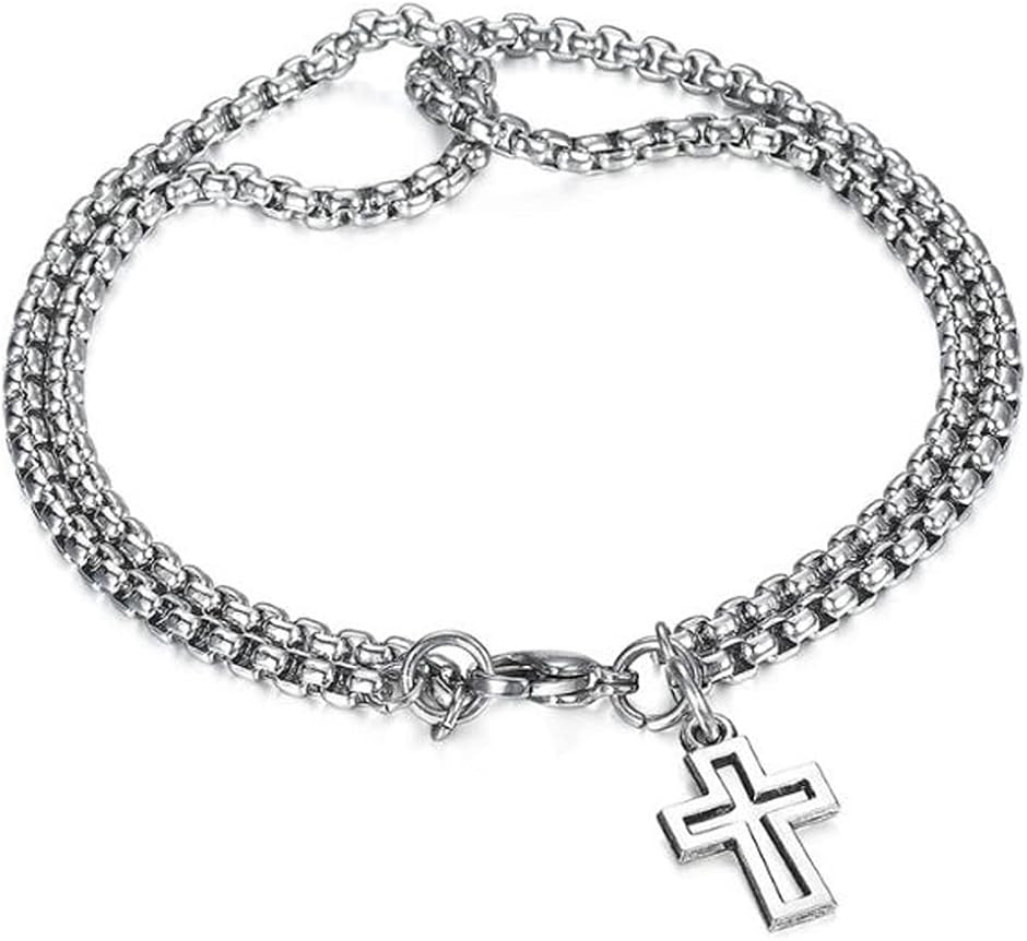 Yahoo! Yahoo!ショッピング(ヤフー ショッピング)ブレスレット メンズ クロスチャーム メンズブレスレット アクセサリー MDM（ シルバー）