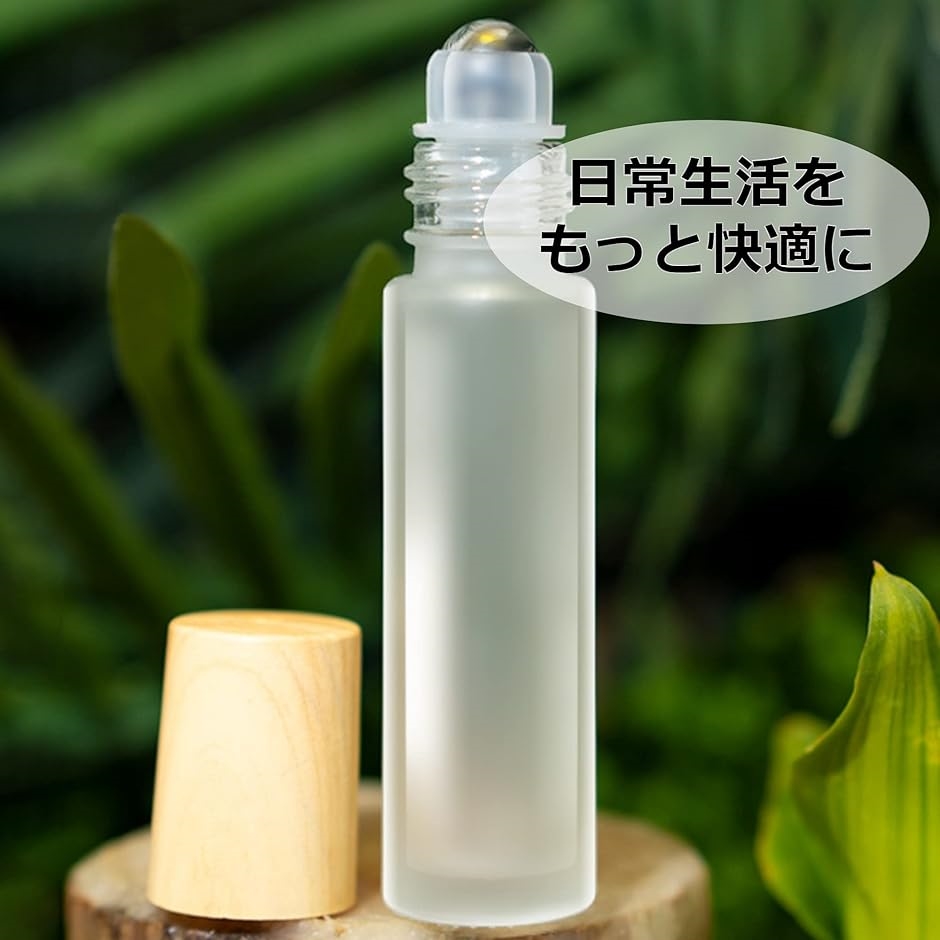 ロールオンボトル ガラス アロマ瓶 コスメ 詰替え 保存容器 遮光 アロマボトル ロールタイプ 精油 香水 小分け用(10mL10本) | ブランド登録なし | 05