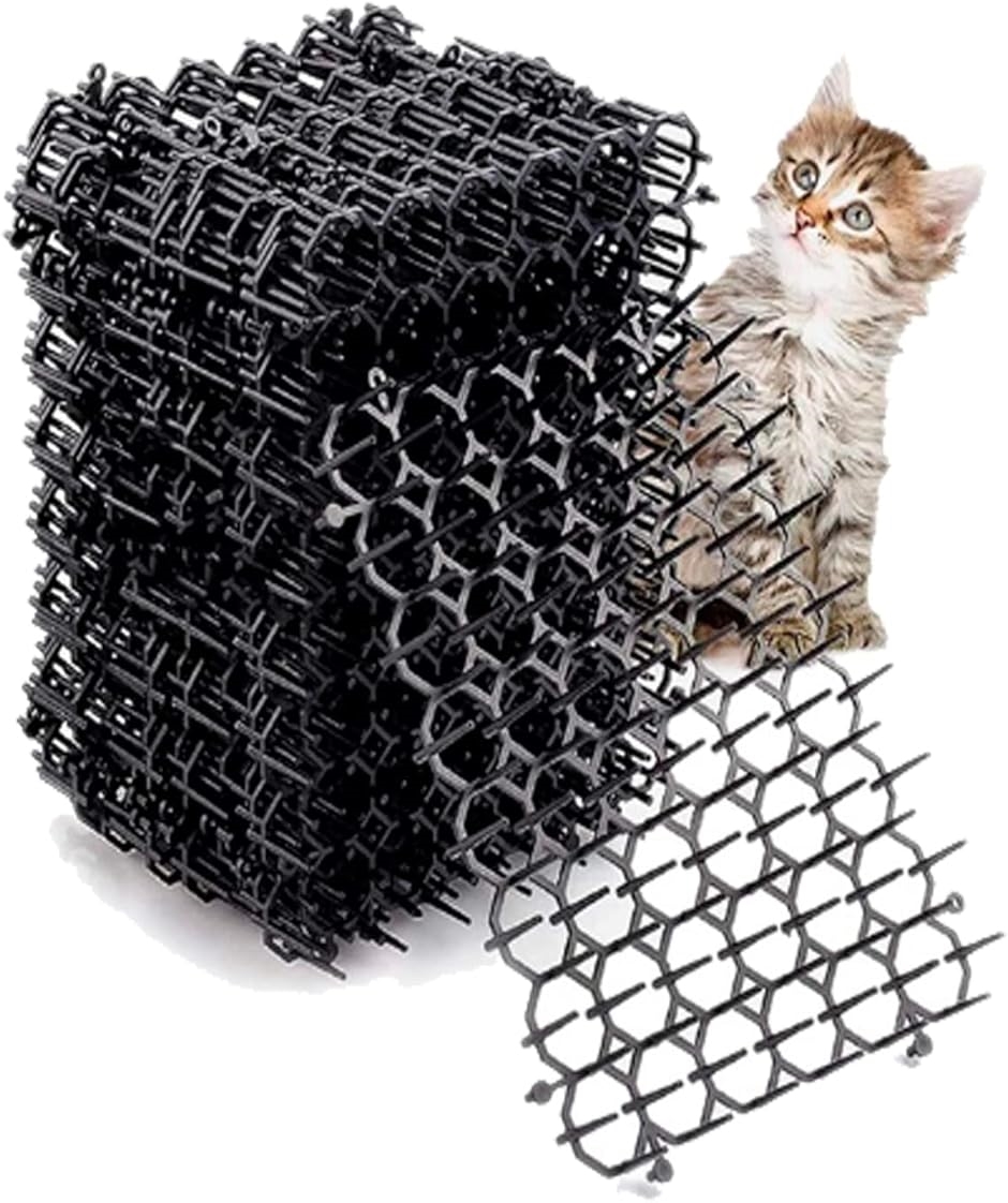 猫よけシート 猫避けシート とげマット 12枚入り 鳥よけ 鳩避け メッシュ | ブランド登録なし