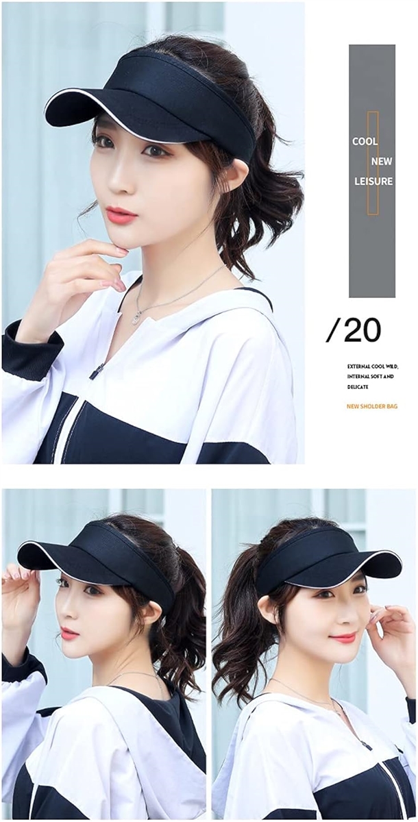 ジーティアモ サンバイザー レディース キャップ 帽子 日除け 日焼け 防止 通気性 軽量 速乾( ホワイト,  Free Size) | ブランド登録なし | 06