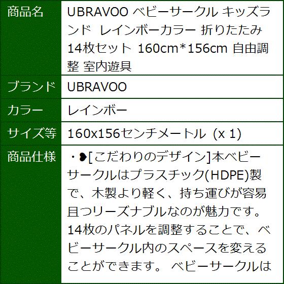 ベビーサークル キッズランド レインボーカラー 折りたたみ 14枚セット