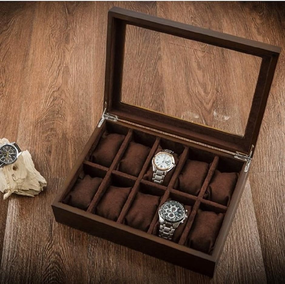 高級 木製 腕時計 収納 ボックス 10本用 コレクション ケース