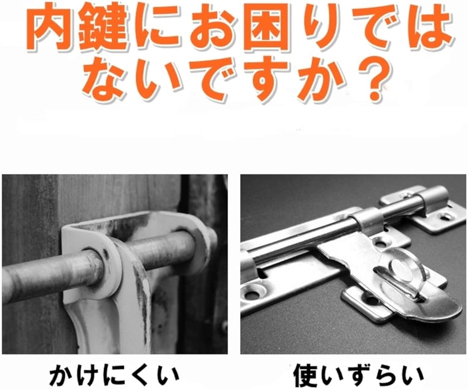 ドアロック 回転 内鍵 回転式 室内 かぎ 後付け 施錠 扉 侵入防止 防犯(黒, 2個セット) :2B6H1YH6L8:セブンリーフ - 通販 -  Yahoo!ショッピング