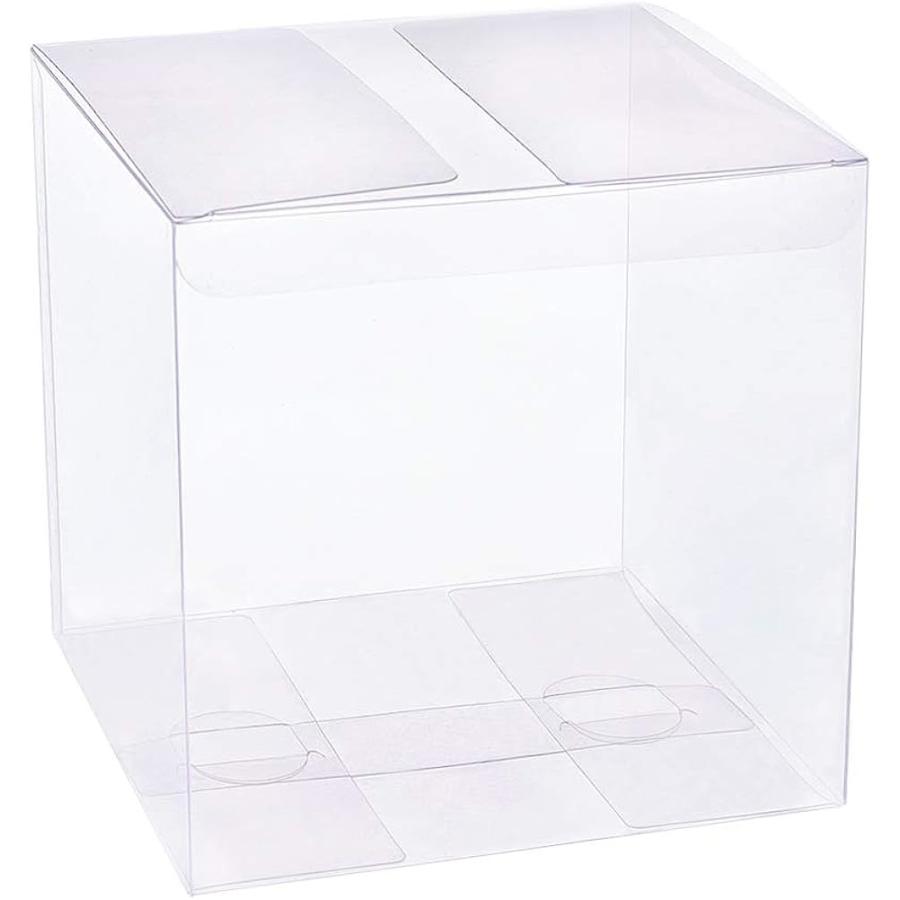 PVC透明プラスチックケース 折り畳みボックス( 透明,  13x13x13cm 10個)