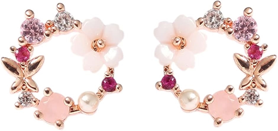 Yahoo! Yahoo!ショッピング(ヤフー ショッピング)イヤリング レディース 花 桜 さくら フェイクピアス ピアス風 ノンホールピアス MDM