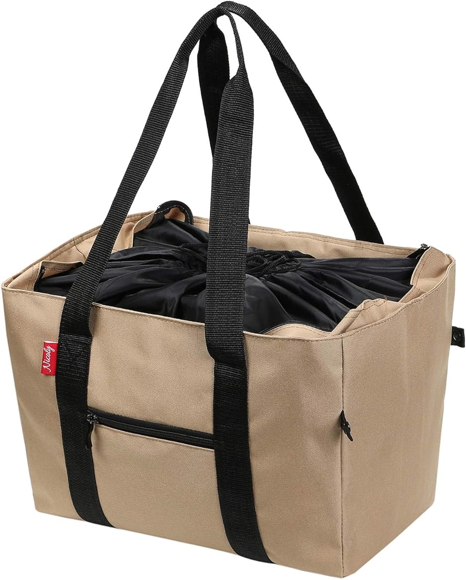 保冷バッグ エコバッグ エコレジ ショッピングバッグ 26L( ベージュ,  37x21x28x40x27.5cm) | ブランド登録なし