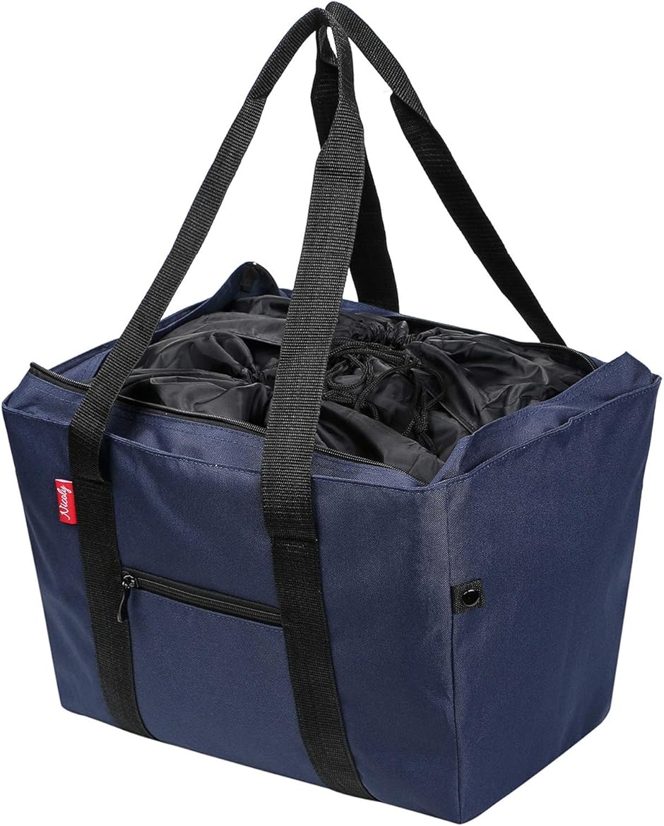 肩から提げれる 保冷ショッピングバッグ 26L( ネイビー) | ブランド登録なし