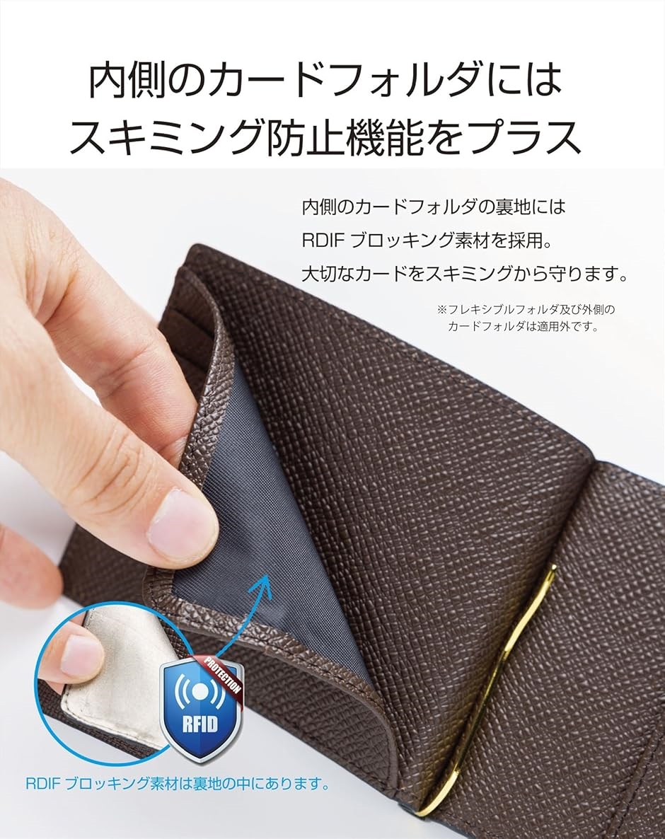 スキミング防止 マネークリップ MONEYCLIP AIR 本革 RFID Protect 海外