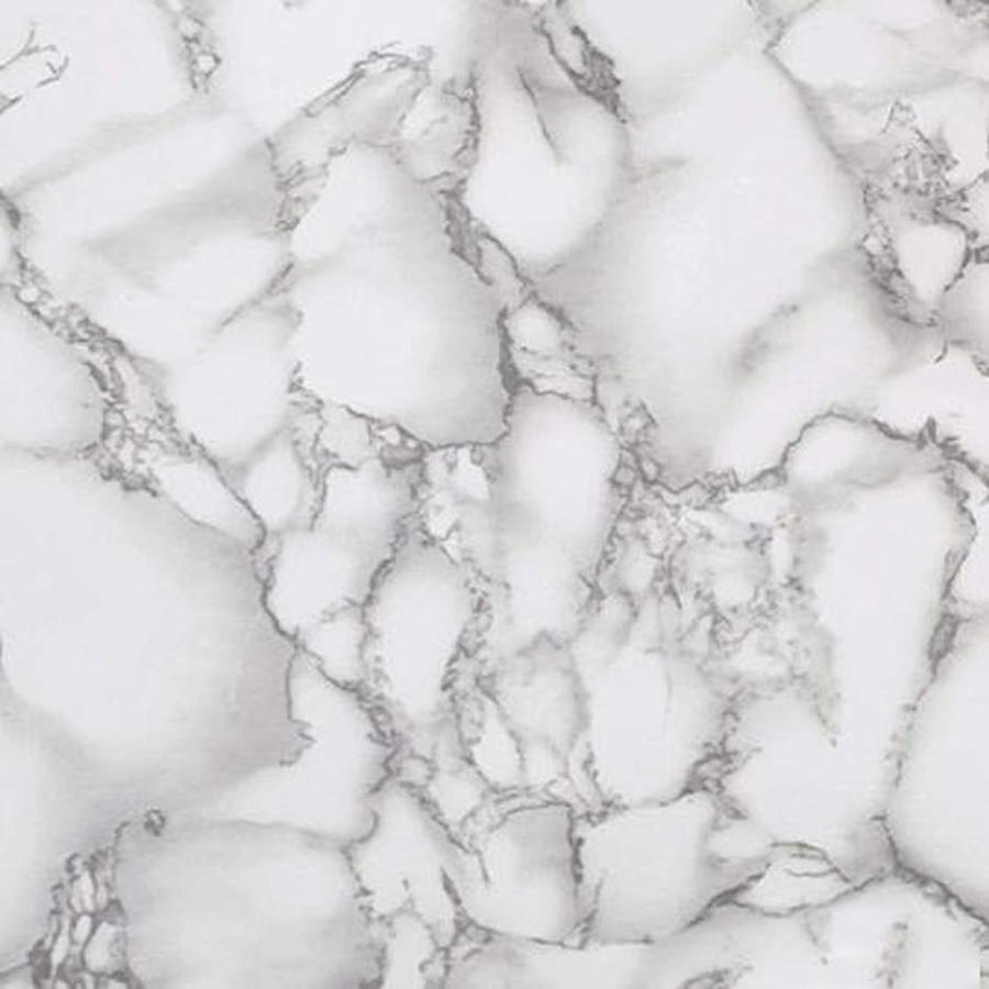 ライケイ 大理石調 カッティングシート 5m x 61cm ＤＩＹ リフォームシール ホワイトグレー大理石 表面磨き仕上げ 防水( 白)