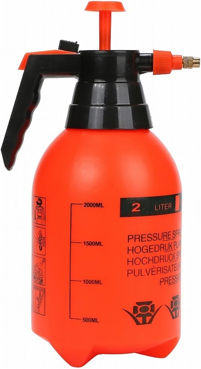 2L ハンド ポンプ ミスト 噴霧器 ガーデニング 散水 薬剤 散布( オレンジ)｜セブンリーフ