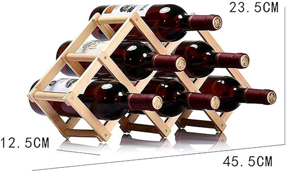 サイズが選べる 折りたたみ式 ワインラック 木製 ホルダー シャンパン 