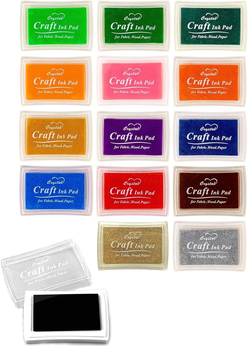 カラーが豊富 クラフト インク台 セット 布 木材 にも使用可( 全15色単色セット) | ブランド登録なし